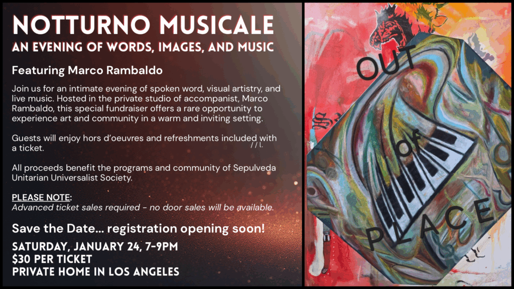 Notturno Musicale: An Evening of Words, Images, and Music (03/14)