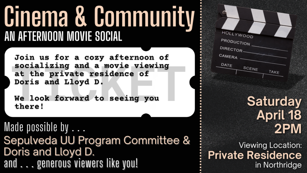 Cinema & Community: An Afternoon Movie Social (04/18)